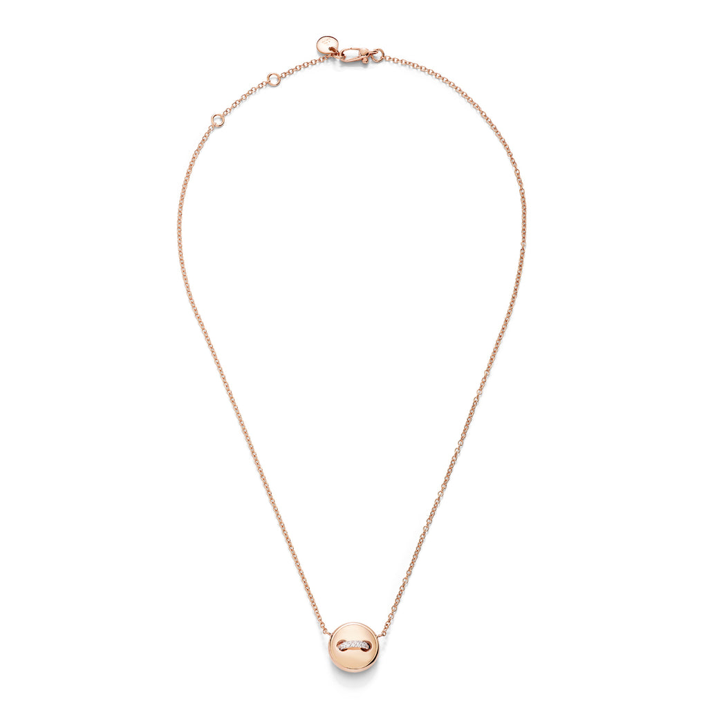 Pomellato Pom Pom Dot wendbare Halskette mit Anhänger (PCC5031O7WHRDB0TU) aus Weißgold mit Diamant