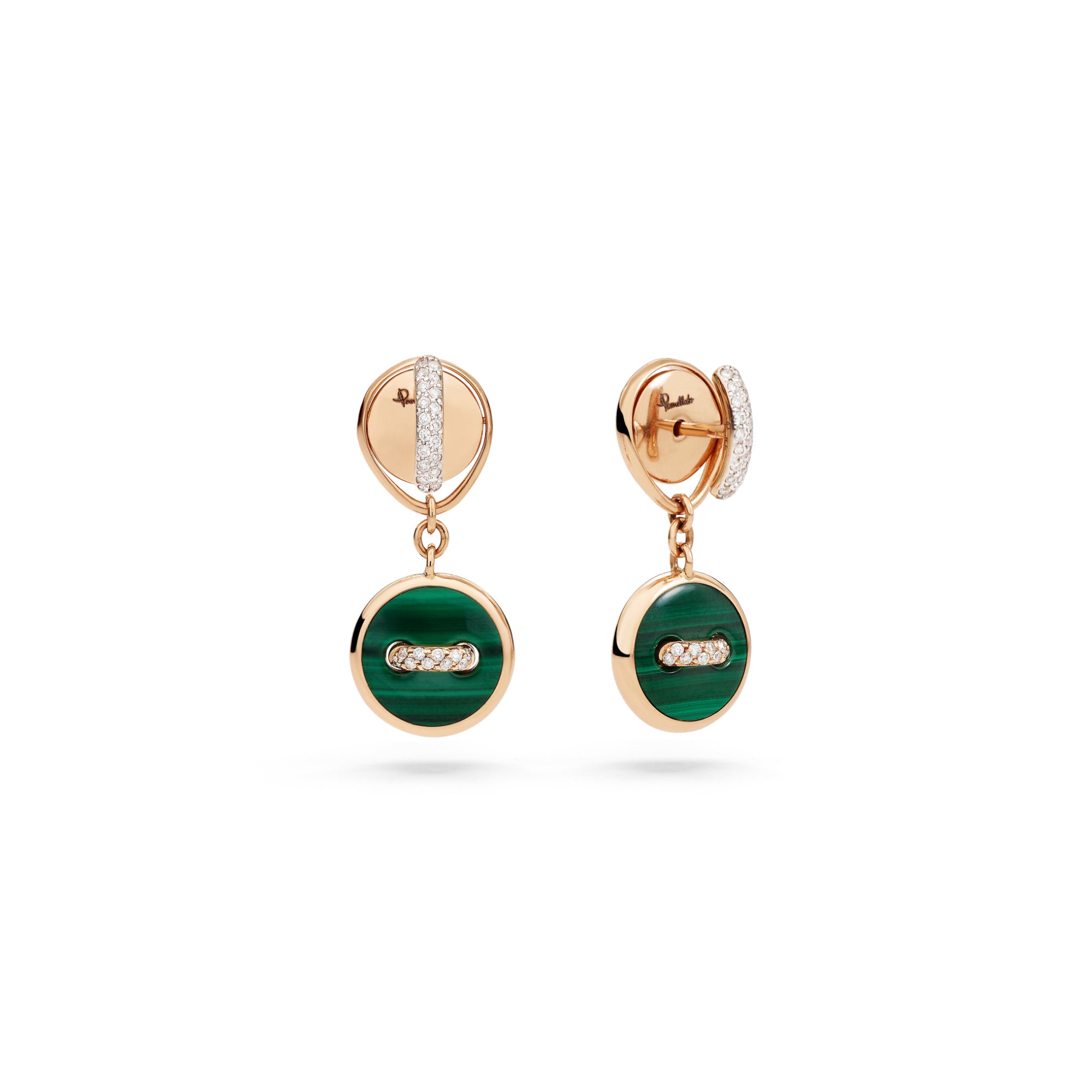 Pomellato Pom Pom Dot wendbare Ohrringe (POC5030O7WHRDB0MY) aus Weißgold mit Diamant