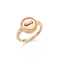 Pomellato Pom Pom Dot wendbarer Ring (PAC5031O7WHRDB0TU) aus Bicolor-Gold mit Diamant und Türkis