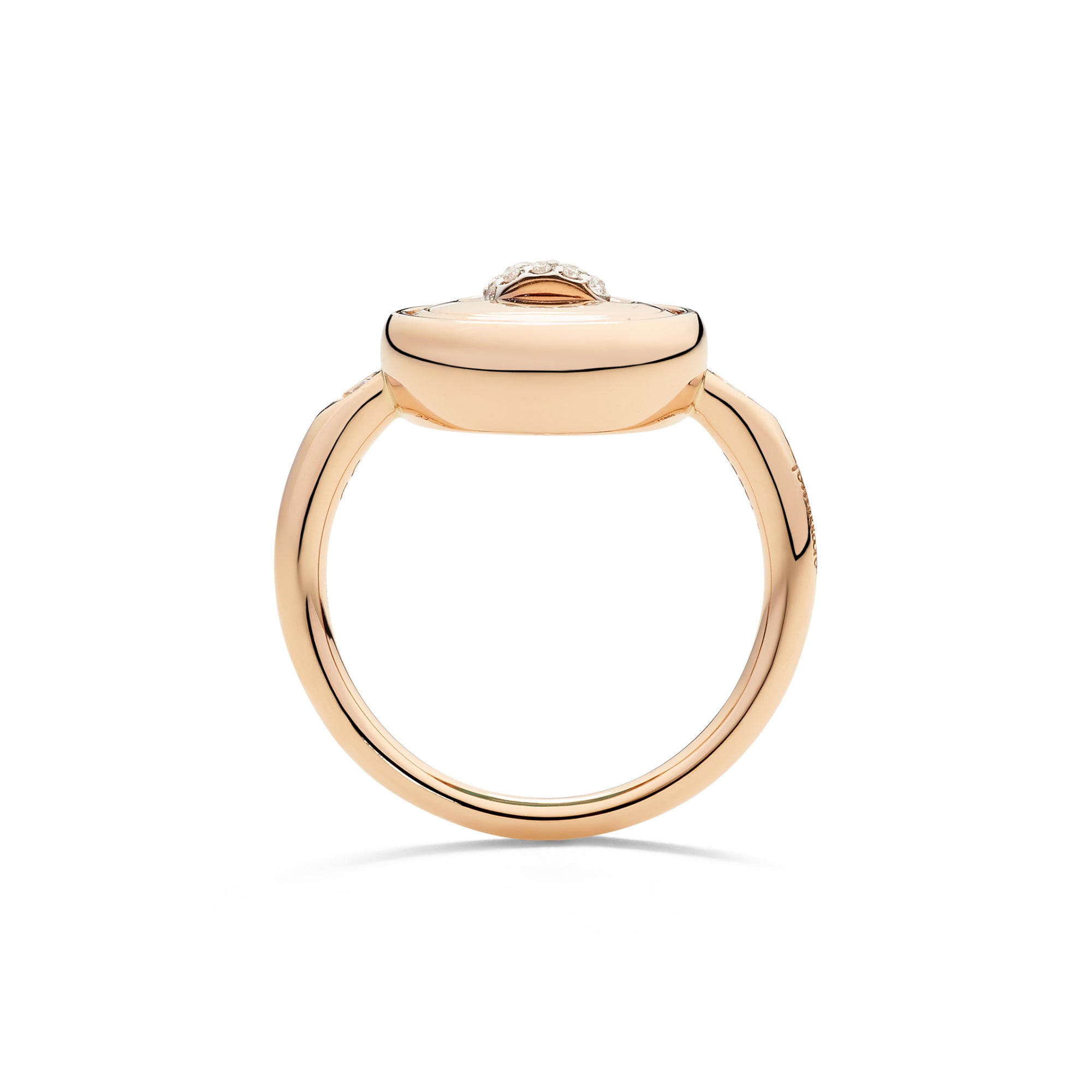 Pomellato Pom Pom Dot wendbarer Ring (PAC5031O7WHRDB0TU) aus Bicolor-Gold mit Diamant und Türkis