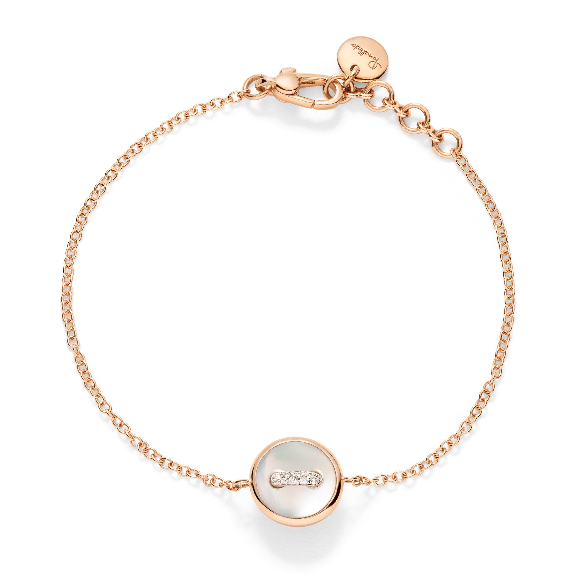 Pomellato Pom Pom Dot wendbares Armband (PBC4030O7WHRDB0MP) aus Gelbgold mit Diamant