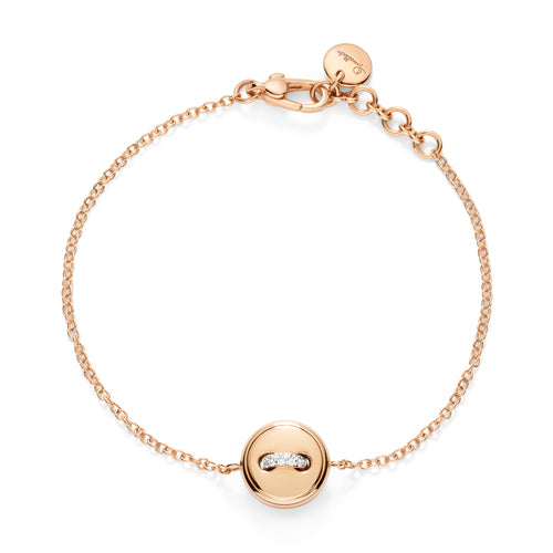 Pomellato Pom Pom Dot Wendbares Armband (PBC5030O7WHRDB0TU) aus Bicolor-Gold mit Diamant und Türkis