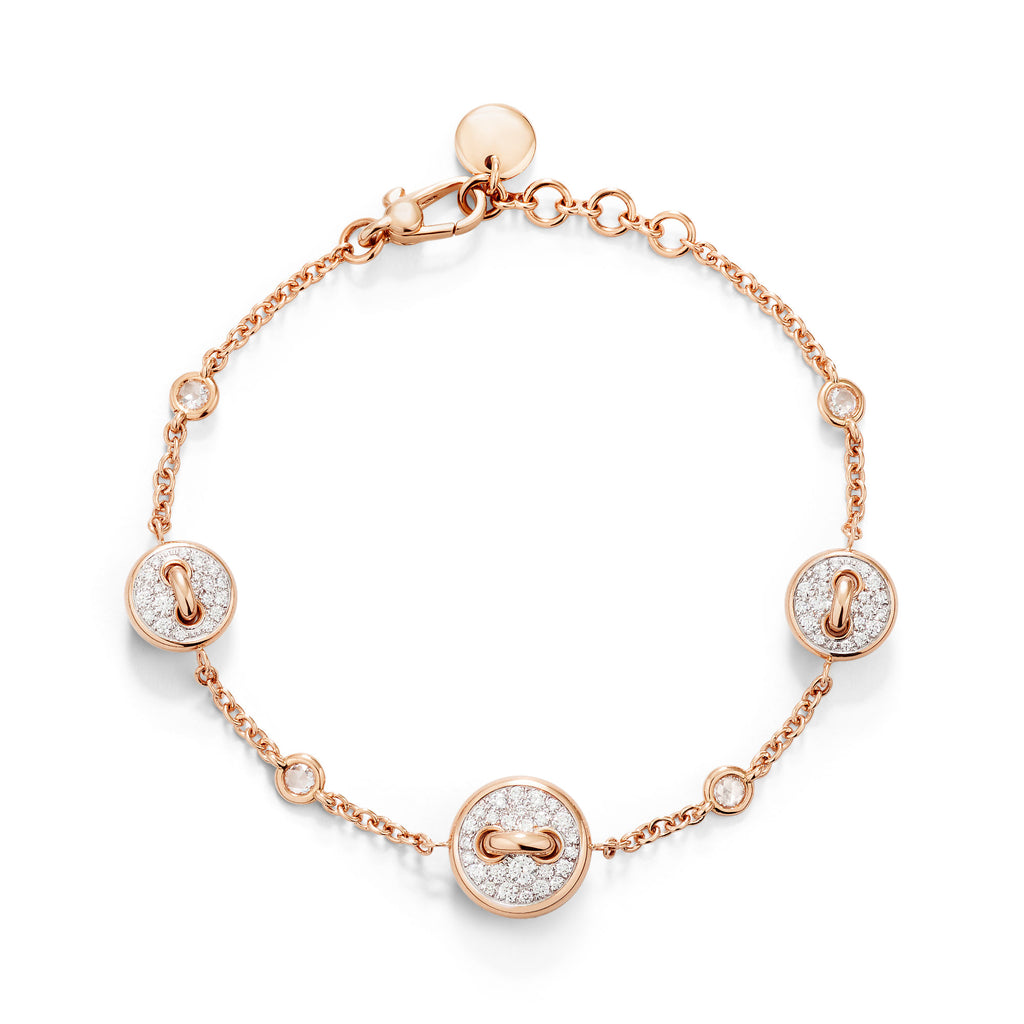 Pomellato Pom Pom Dot wendbares Armband (PBC6031O7WHRDB000) aus Roségold mit Diamant