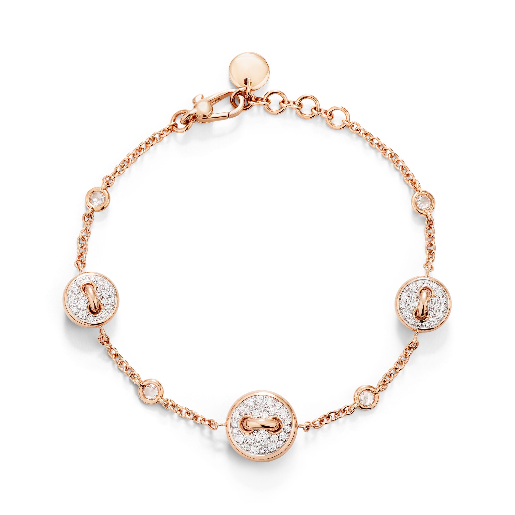 Pomellato Pom Pom Dot wendbares Armband (PBC6031O7WHRDB000) aus Roségold mit Diamant
