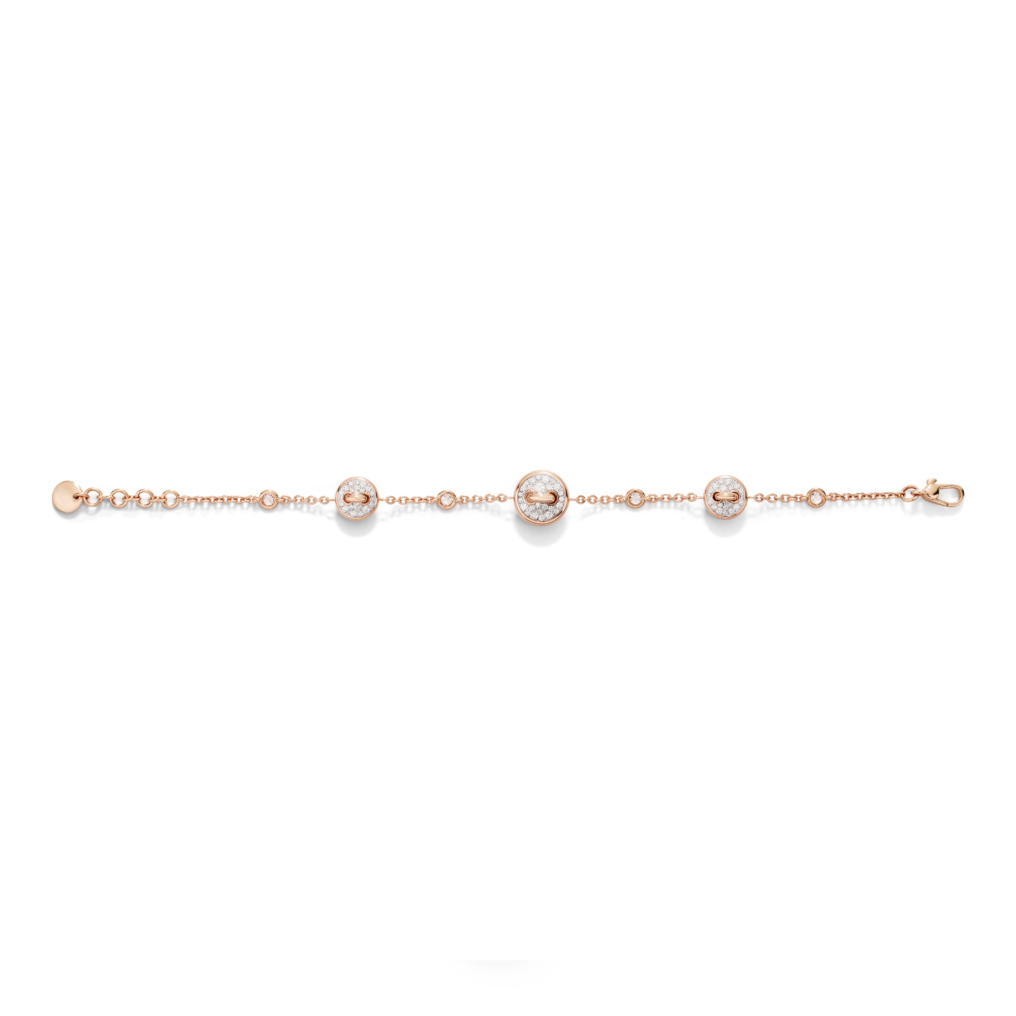 Pomellato Pom Pom Dot wendbares Armband (PBC6031O7WHRDB000) aus Roségold mit Diamant