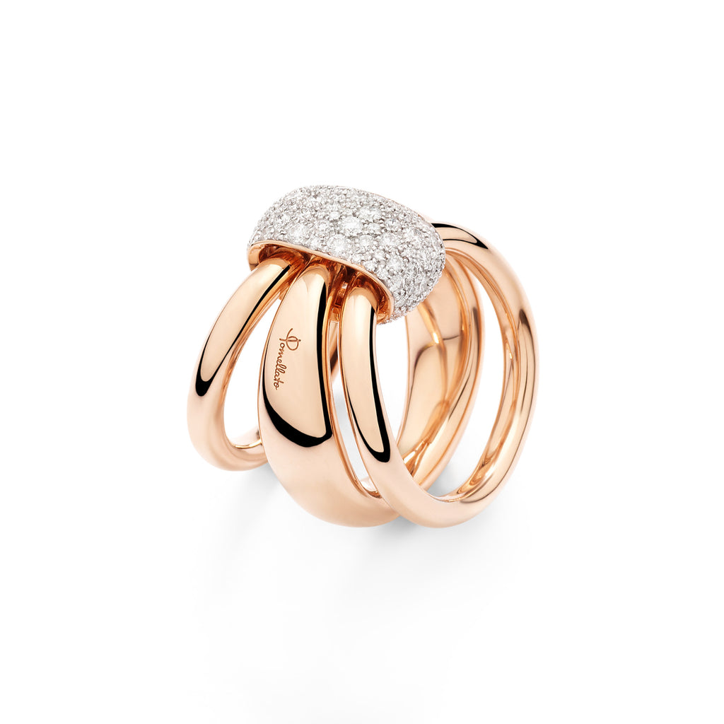 Pomellato Pomellato Together Ring (PAC6010O7WHRDB000) aus Roségold mit Diamant