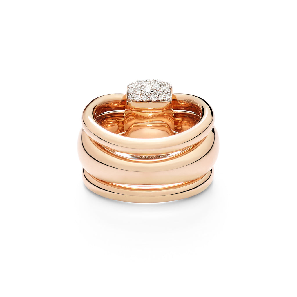 Pomellato Pomellato Together Ring (PAC6010O7WHRDB000) aus Roségold mit Diamant