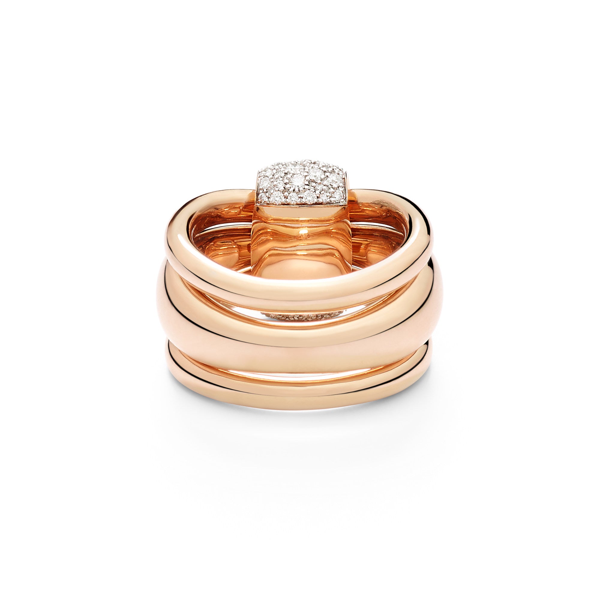 Pomellato Pomellato Together Ring (PAC6010O7WHRDB000) aus Roségold mit Diamant