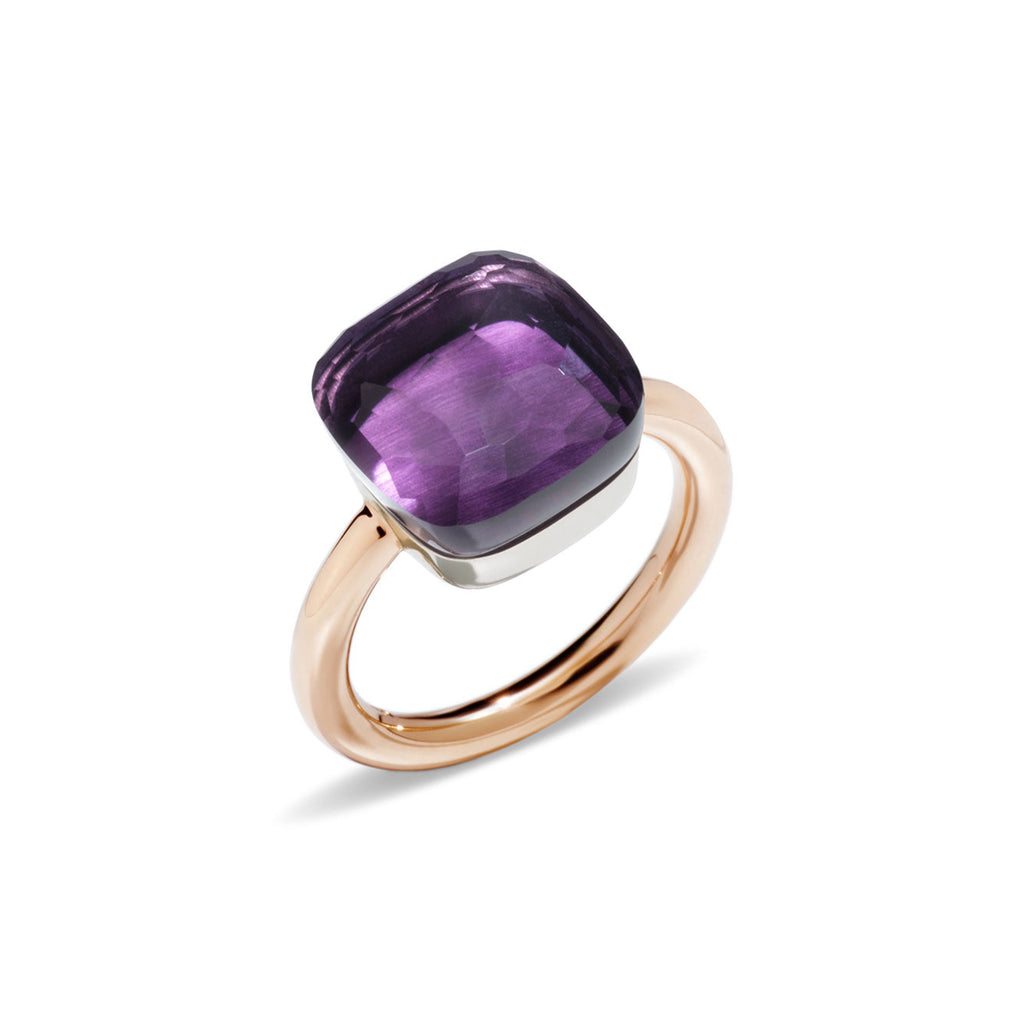 Pomellato Ring Nudo (PAB2010O6000000OI) aus Bicolor-Gold mit Amethyst