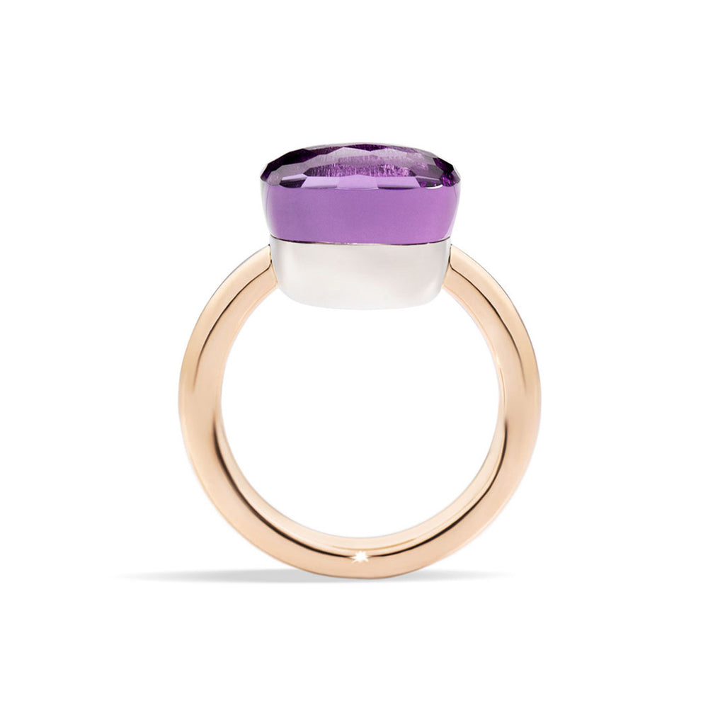 Pomellato Ring Nudo (PAB2010O6000000OI) aus Bicolor-Gold mit Amethyst