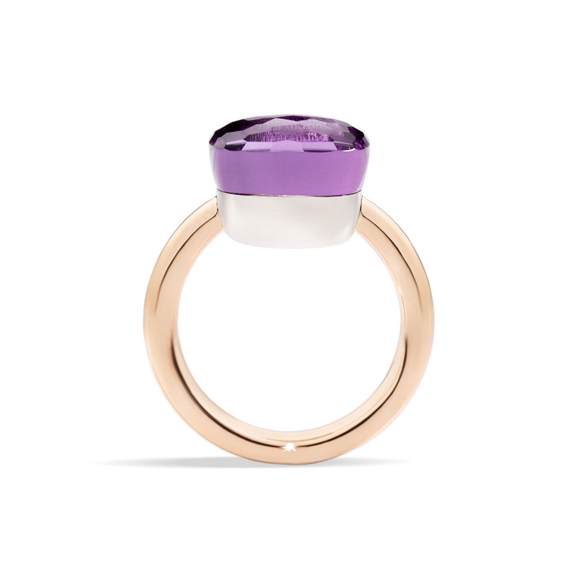 Pomellato Ring Nudo (PAB2010O6000000OI) aus Bicolor-Gold mit Amethyst