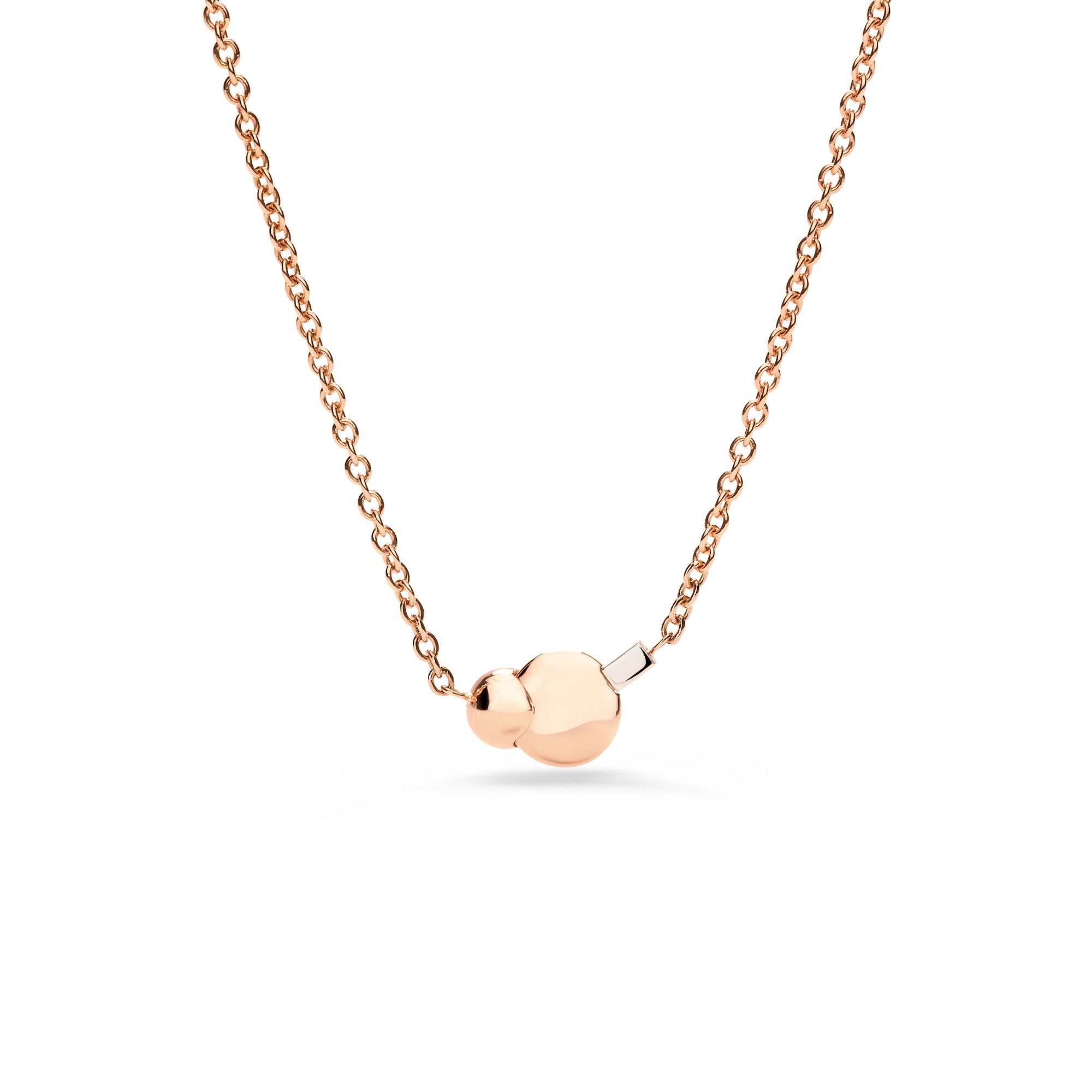 Pomellato Sabbia Halskette (PCC4070O6WHRDB0BR) aus Bicolor-Gold mit Diamant