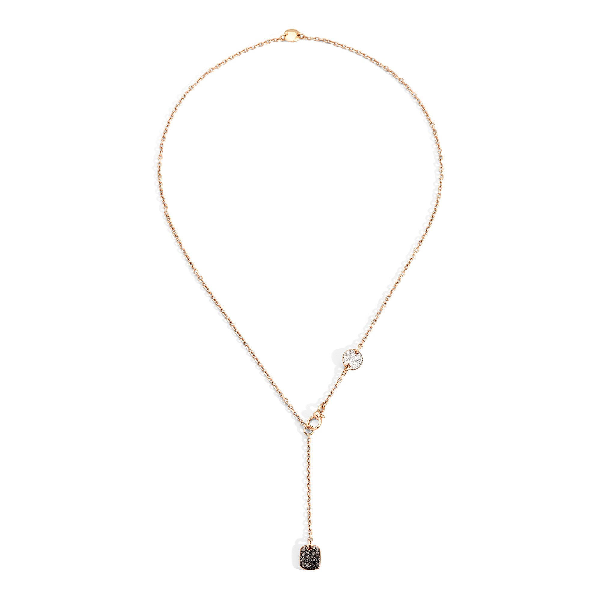 Pomellato Sabbia Lariat Halskette (PCC011007BWRDBX00) aus Roségold mit Diamant