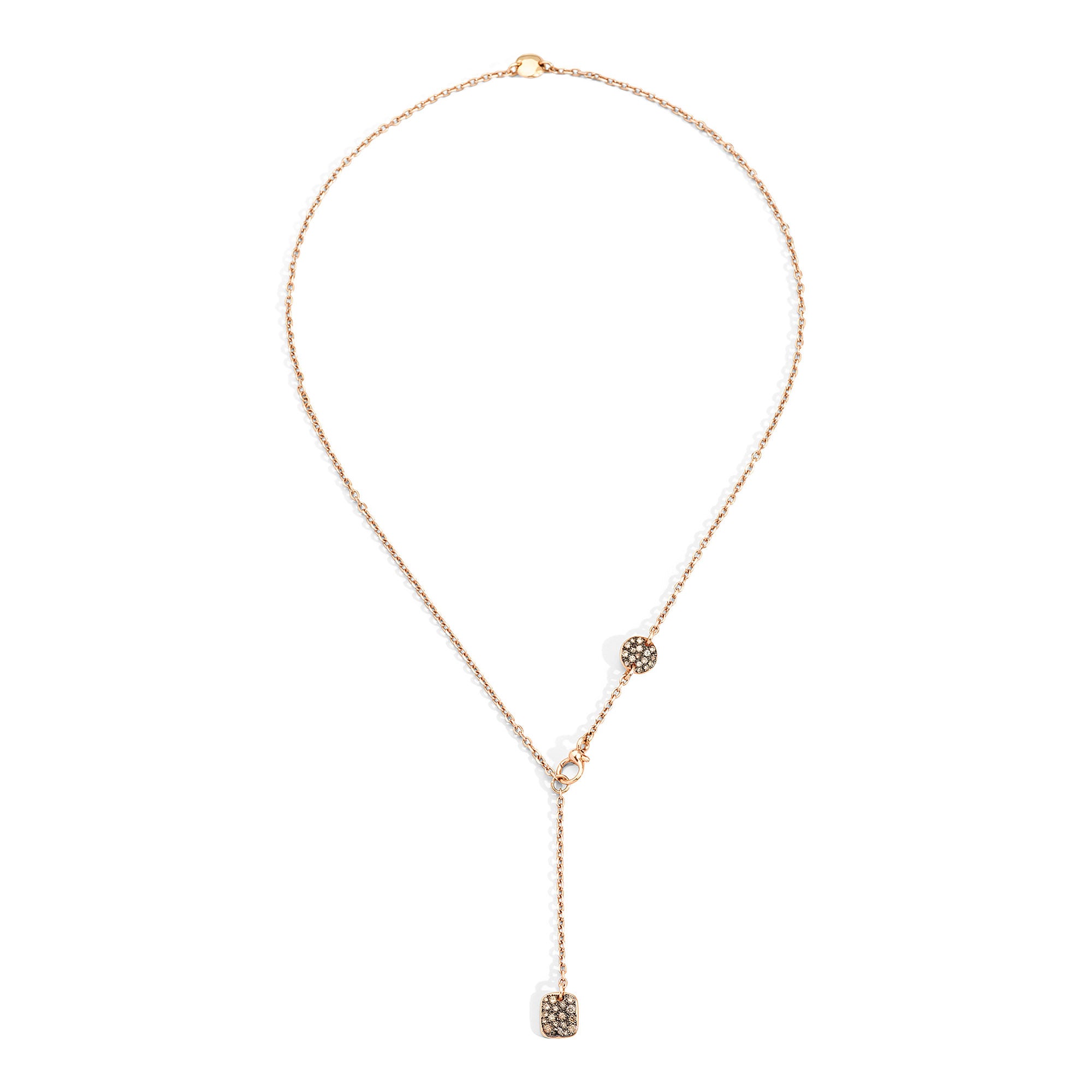 Pomellato Sabbia Lariat Halskette (PCC011007BWRDBX00) aus Roségold mit Diamant
