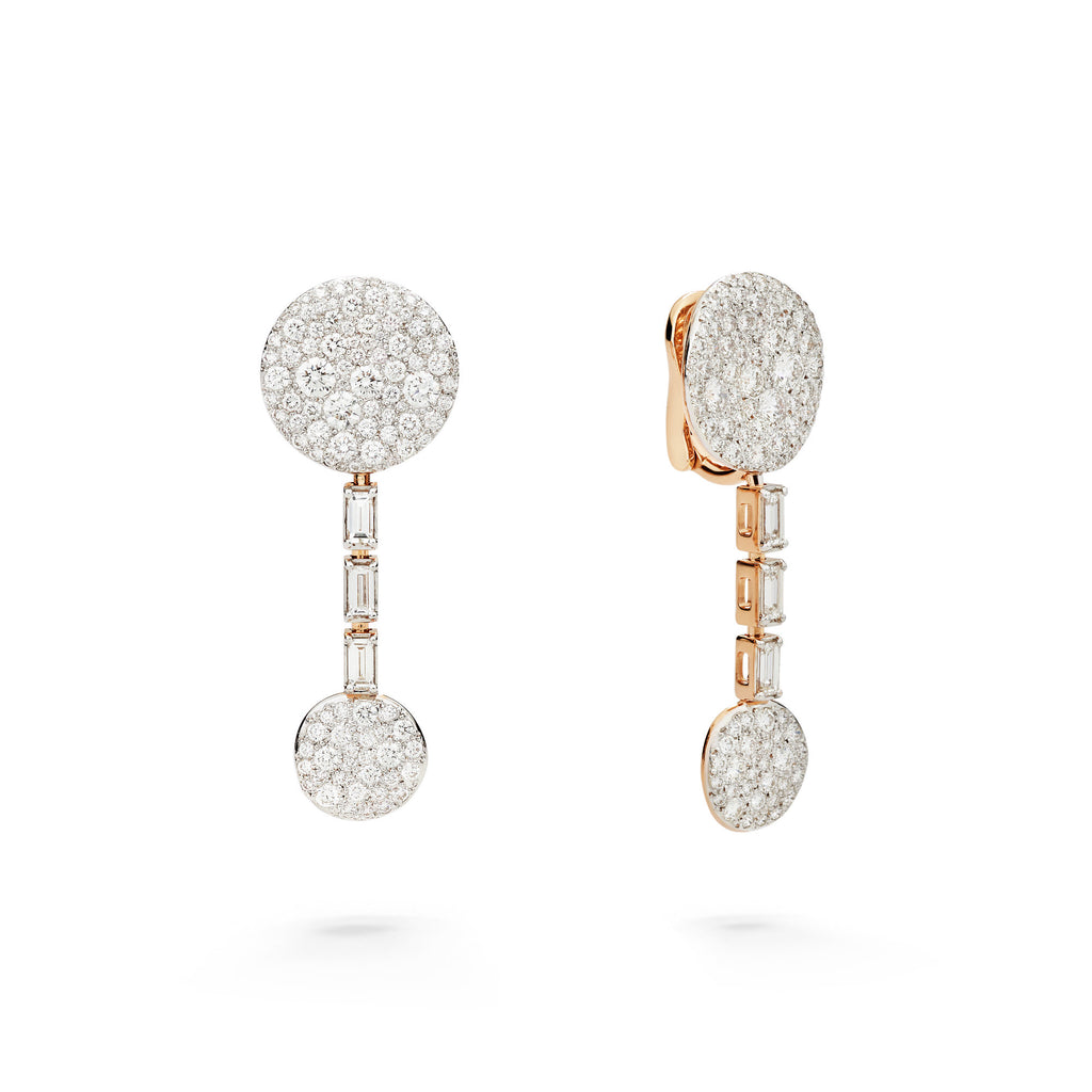Pomellato Sabbia Ohrhänger (POC5071O7WHRDB000) aus Bicolor-Gold mit Diamant