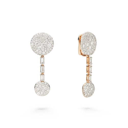 Pomellato Sabbia Ohrhänger (POC5071O7WHRDB000) aus Bicolor-Gold mit Diamant