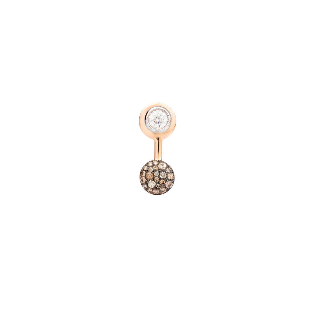 Pomellato Sabbia Ohrring (PHC3052O6BWRDB0BR) aus Bicolor-Gold mit Diamant