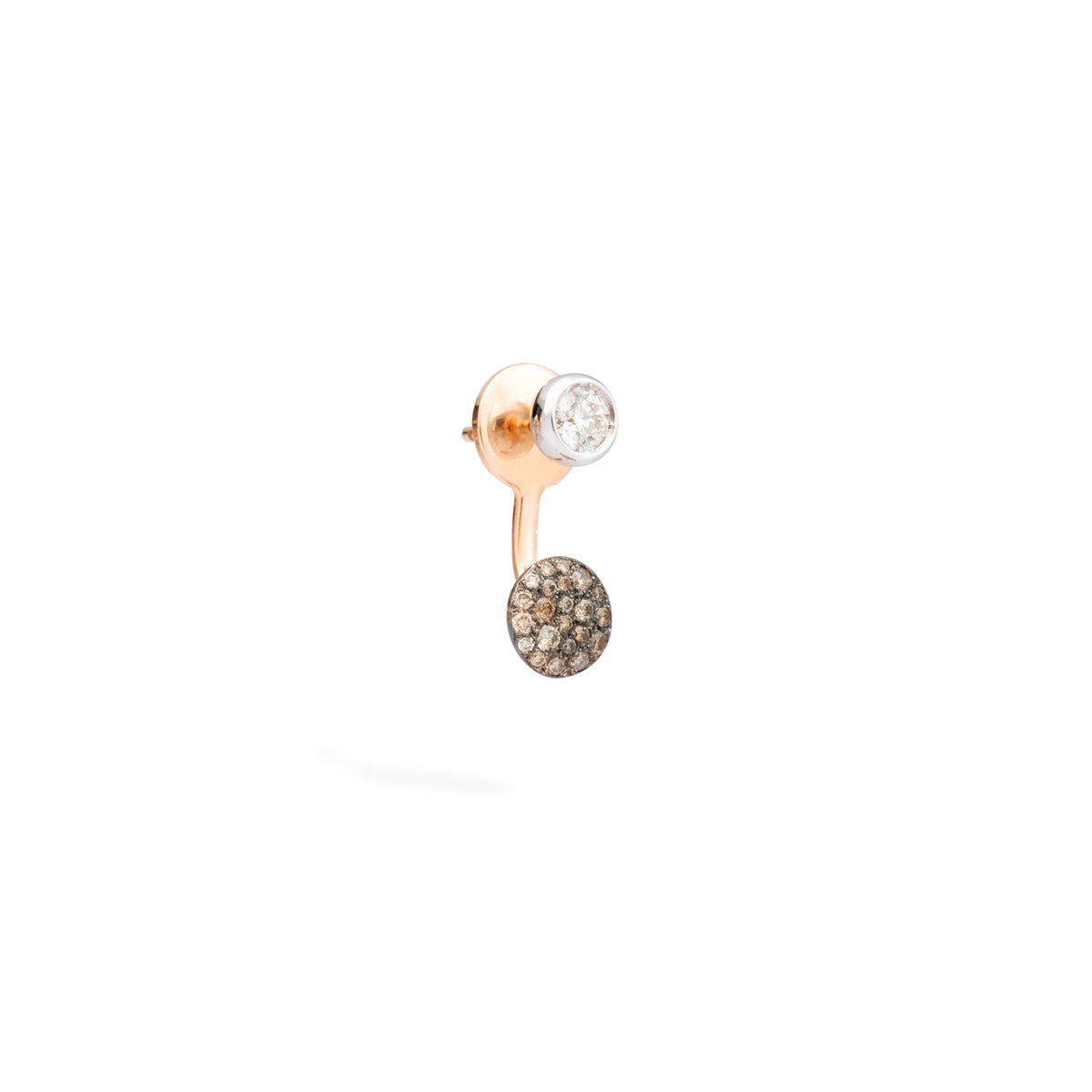 Pomellato Sabbia Ohrring (PHC3052O6BWRDB0BR) aus Bicolor-Gold mit Diamant