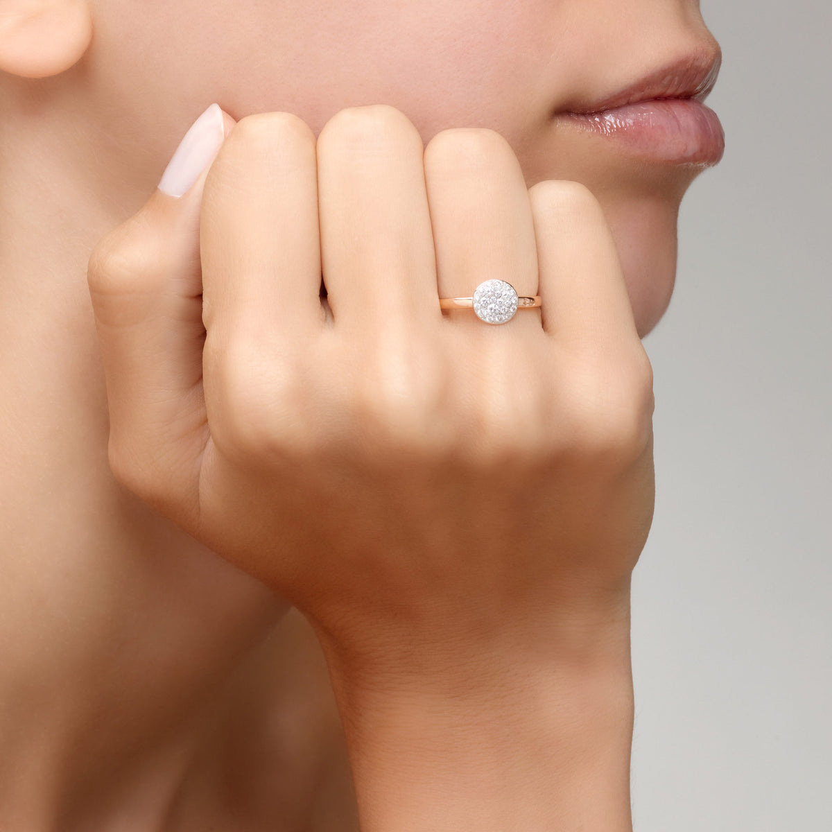 Pomellato Sabbia Ring (PAB4070O7000DB000) aus Roségold mit Diamant