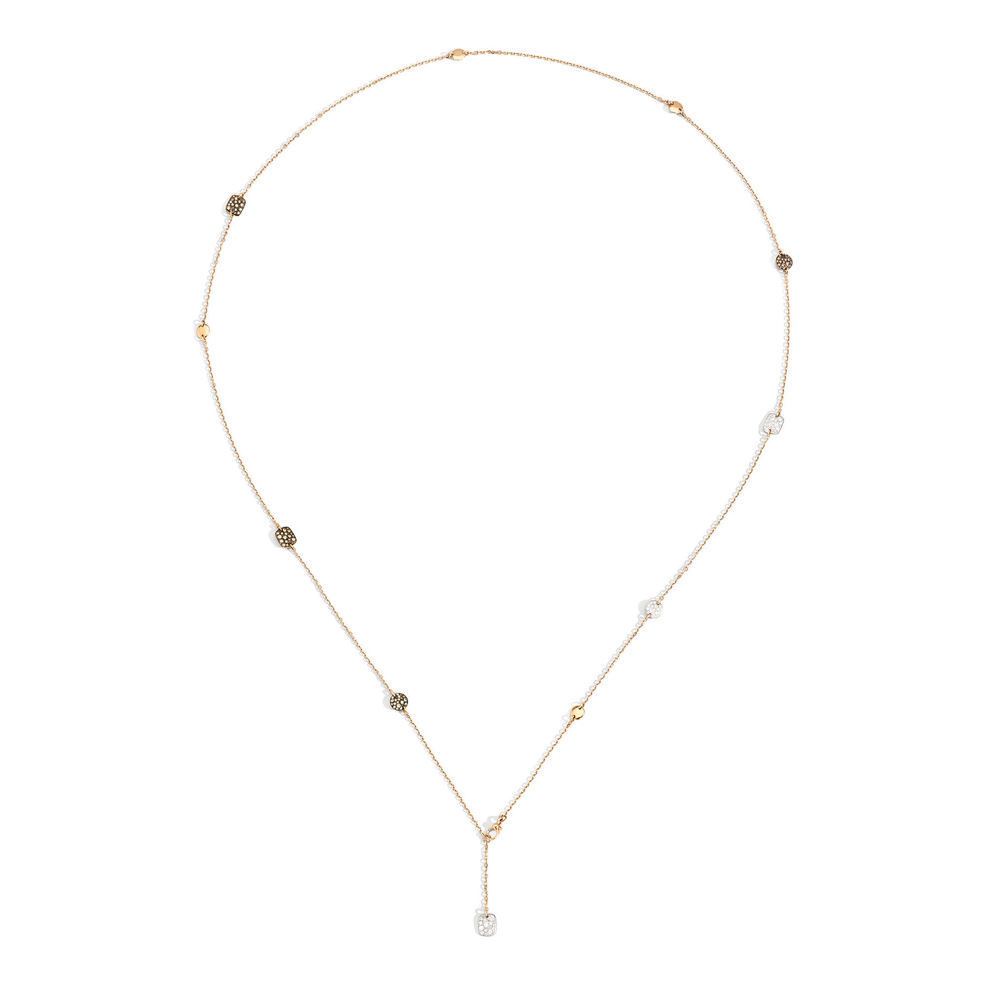 Pomellato Sabbia Sautoir Halskette (PCC012A07BWRDBX00) aus Roségold mit Diamant