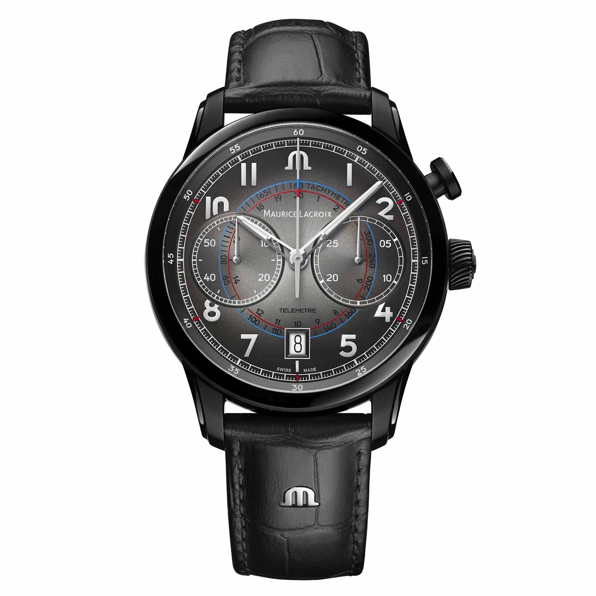 Pontos Chronograph Monopusher 41 mm, Leder von Maurice Lacroix (PT6428-DLB01-320-2)