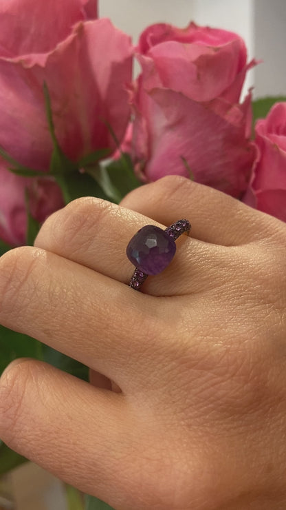 Ring Nudo Petit, Roségold • Amethyst