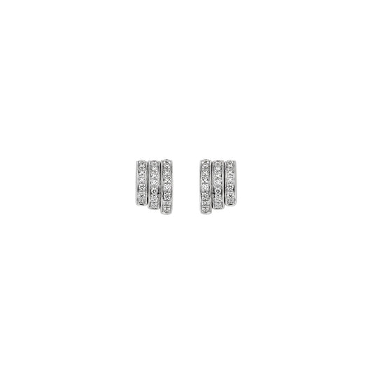 Prima Ohrringe mit Pavébesatz, Weißgold • Diamant von FOPE (74408OX_PB_B_BBB_000)