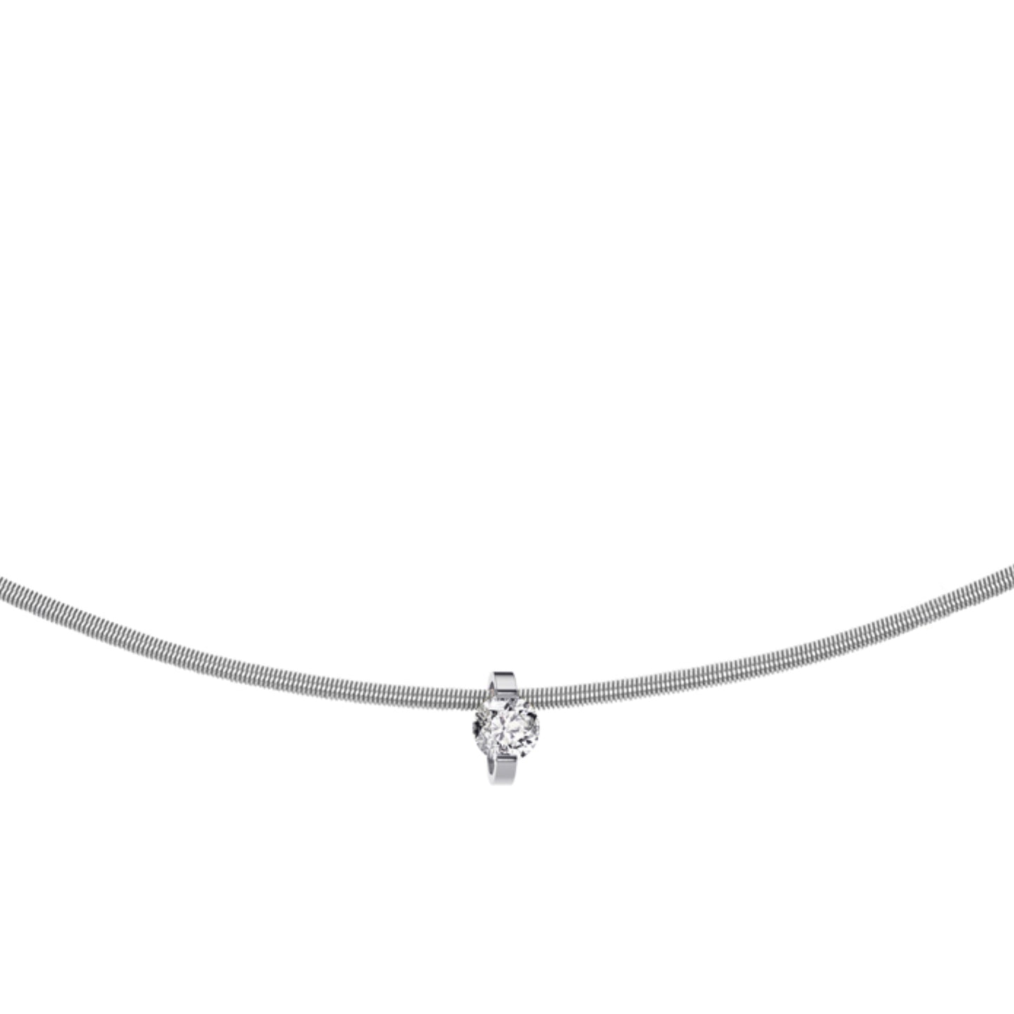 Princess Anhänger , Platin • Diamant von Niessing (N363960-6.8mm-0.23ct-cinnamon-pt)