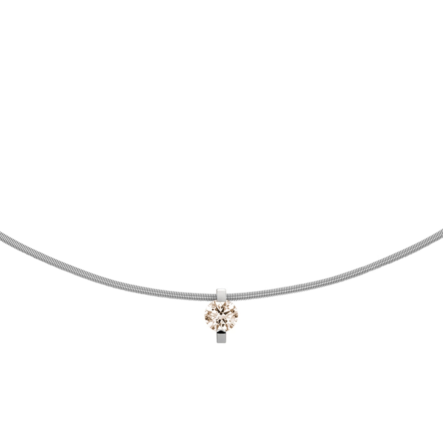 Princess Anhänger , Platin • Diamant von Niessing (N363960-7.5mm-0.3ct-cinnamon-pt)