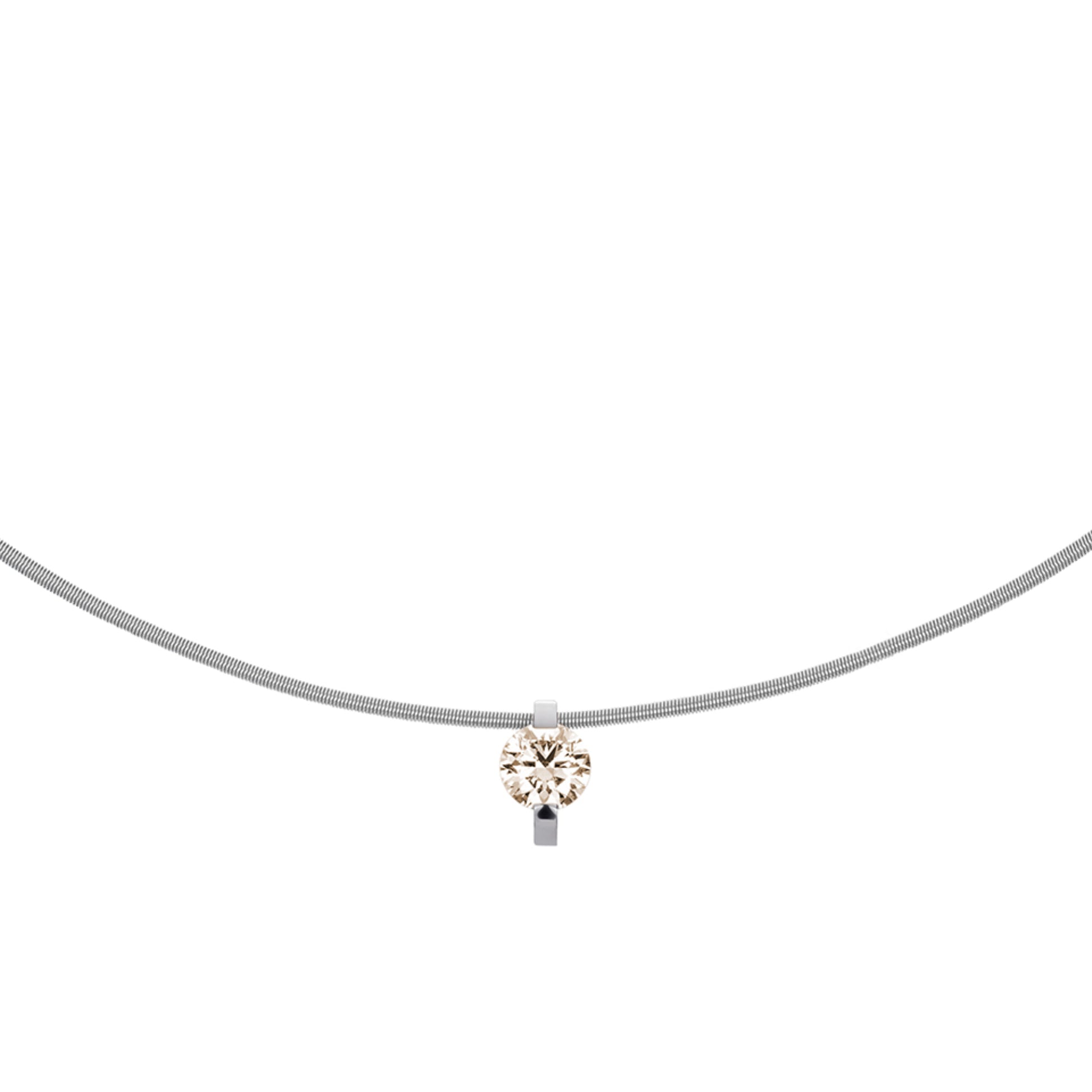 Princess Anhänger , Platin • Diamant von Niessing (N363960-8.6mm-0.5ct-cinnamon-pt)