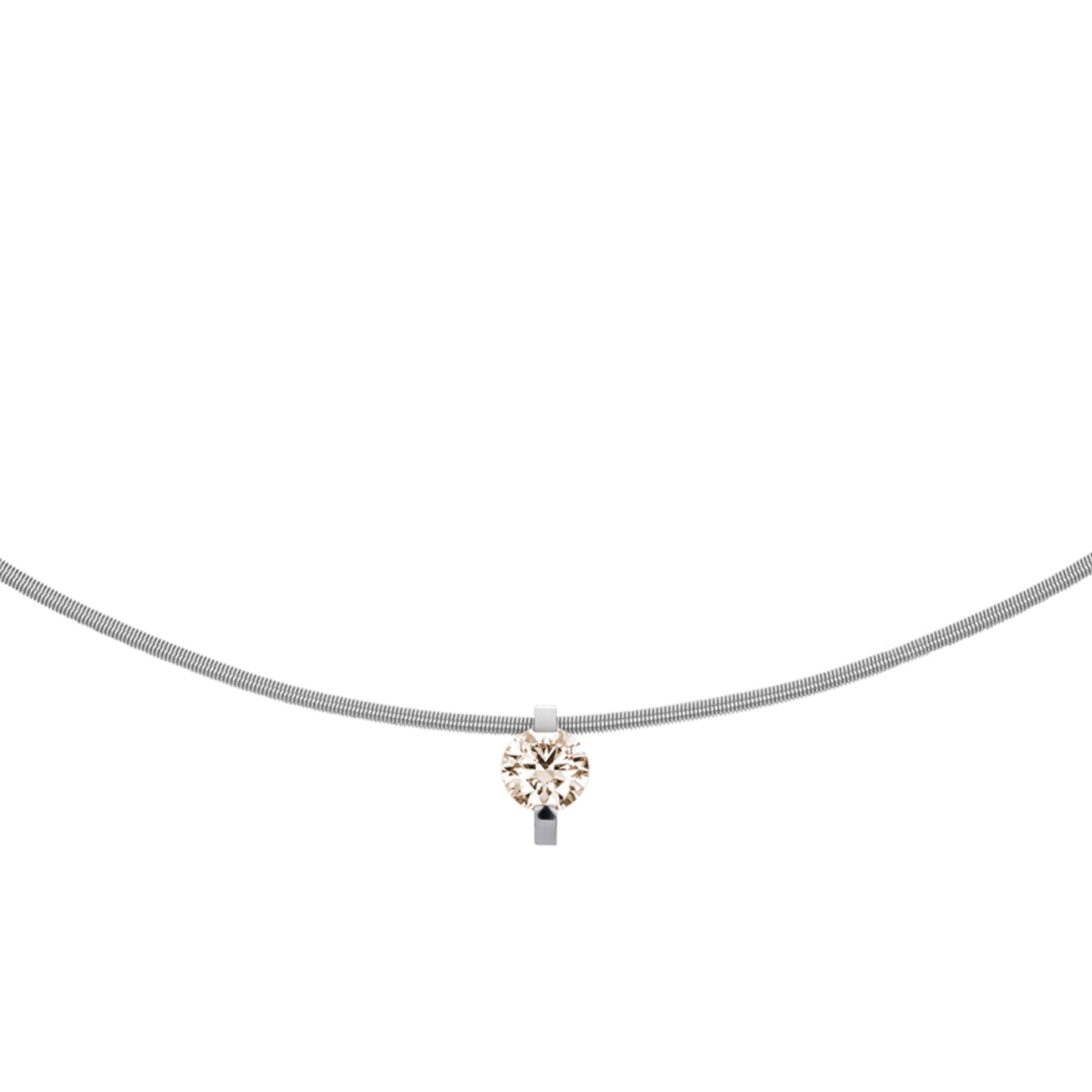 Princess Anhänger , Platin • Diamant von Niessing (N363960-8mm-0.4ct-cinnamon-pt)