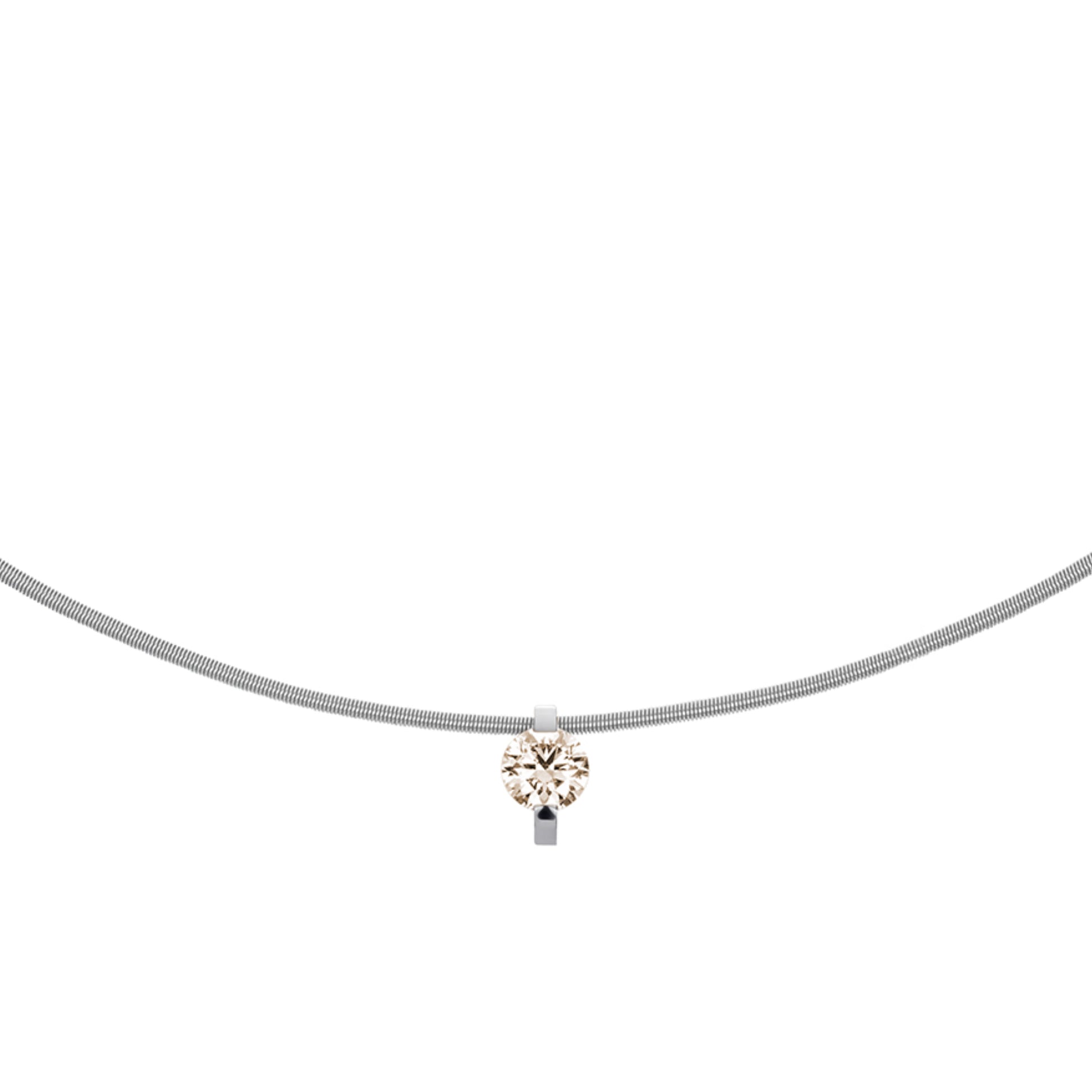 Princess Anhänger , Platin • Diamant von Niessing (N363960-8mm-0.4ct-cinnamon-pt)