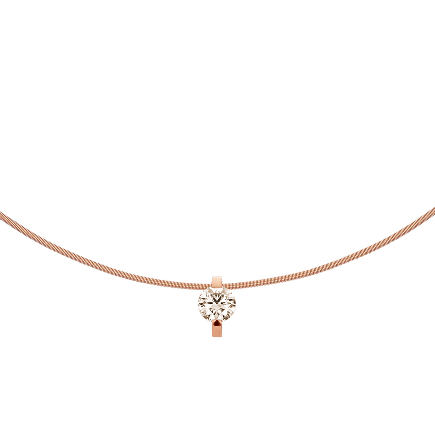 Princess Anhänger  von Niessing (N363960-9mm-0.7ct-cinnamon-cr)