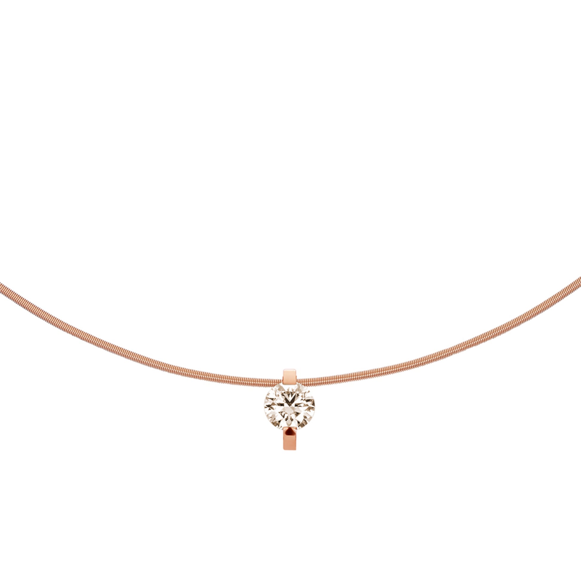 Princess Anhänger  von Niessing (N363960-9mm-0.7ct-cinnamon-cr)