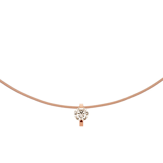 Princess Anhänger  von Niessing (N363960-9mm-0.7ct-cinnamon-cr)