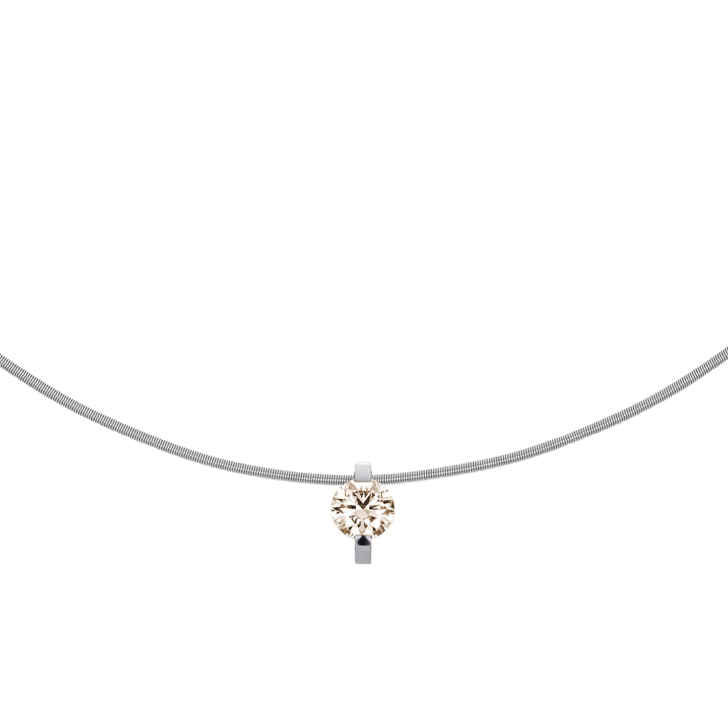 Princess Anhänger , Platin • Diamant von Niessing (N363960-9mm-0.7ct-cinnamon-pt)