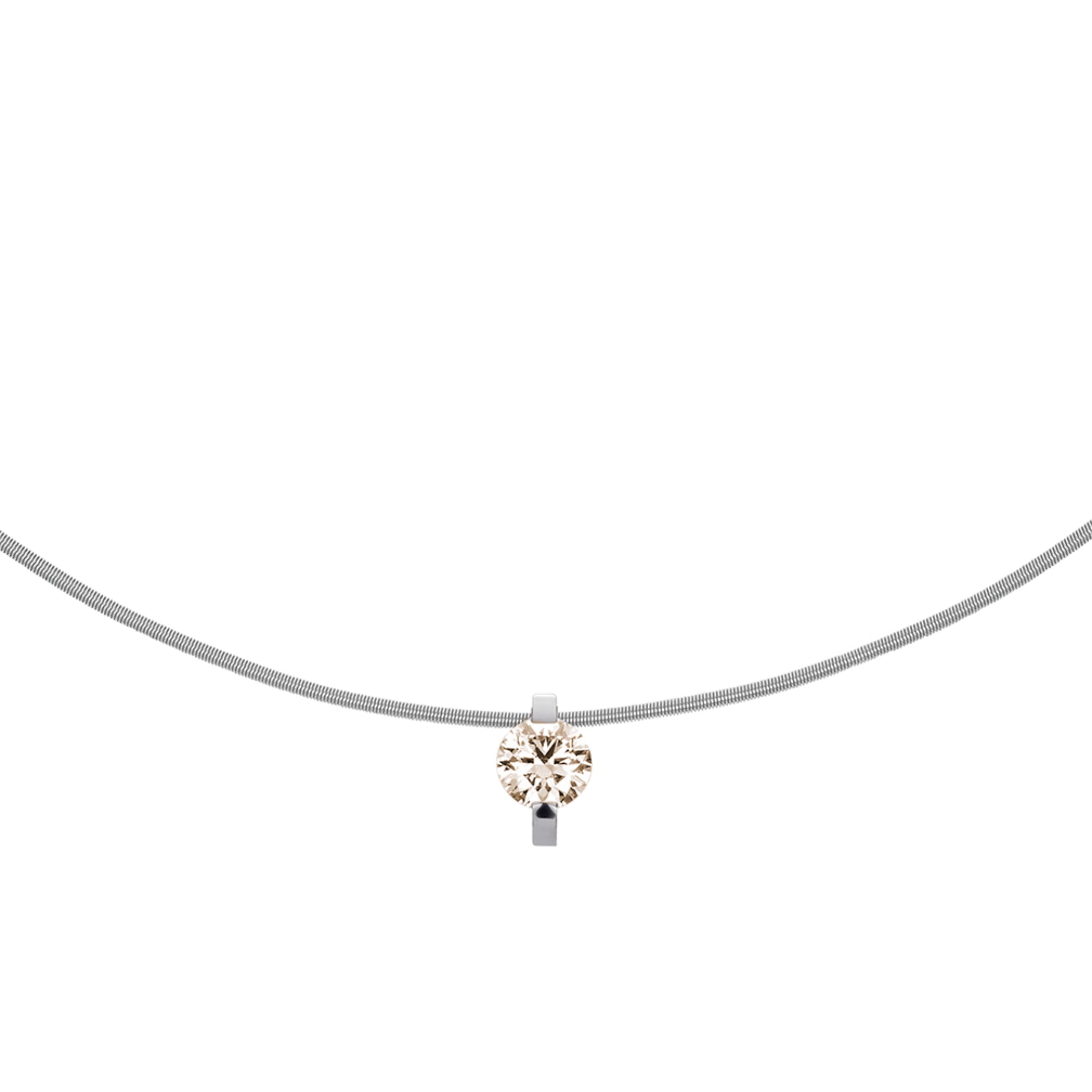 Princess Anhänger , Platin • Diamant von Niessing (N363960-9mm-0.7ct-cinnamon-pt)