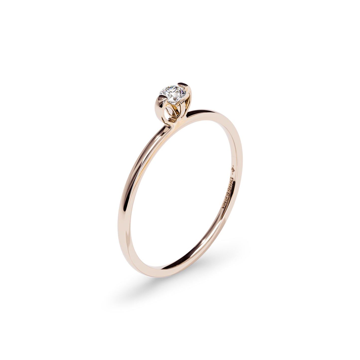 Princess C Ring • Diamant von Niessing (N381960-0.08ct-gloss-rw)