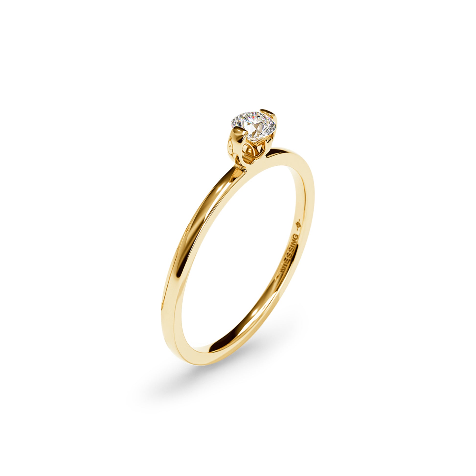 Princess C Ring • Diamant von Niessing (N381960-0.18ct-gloss-cy)