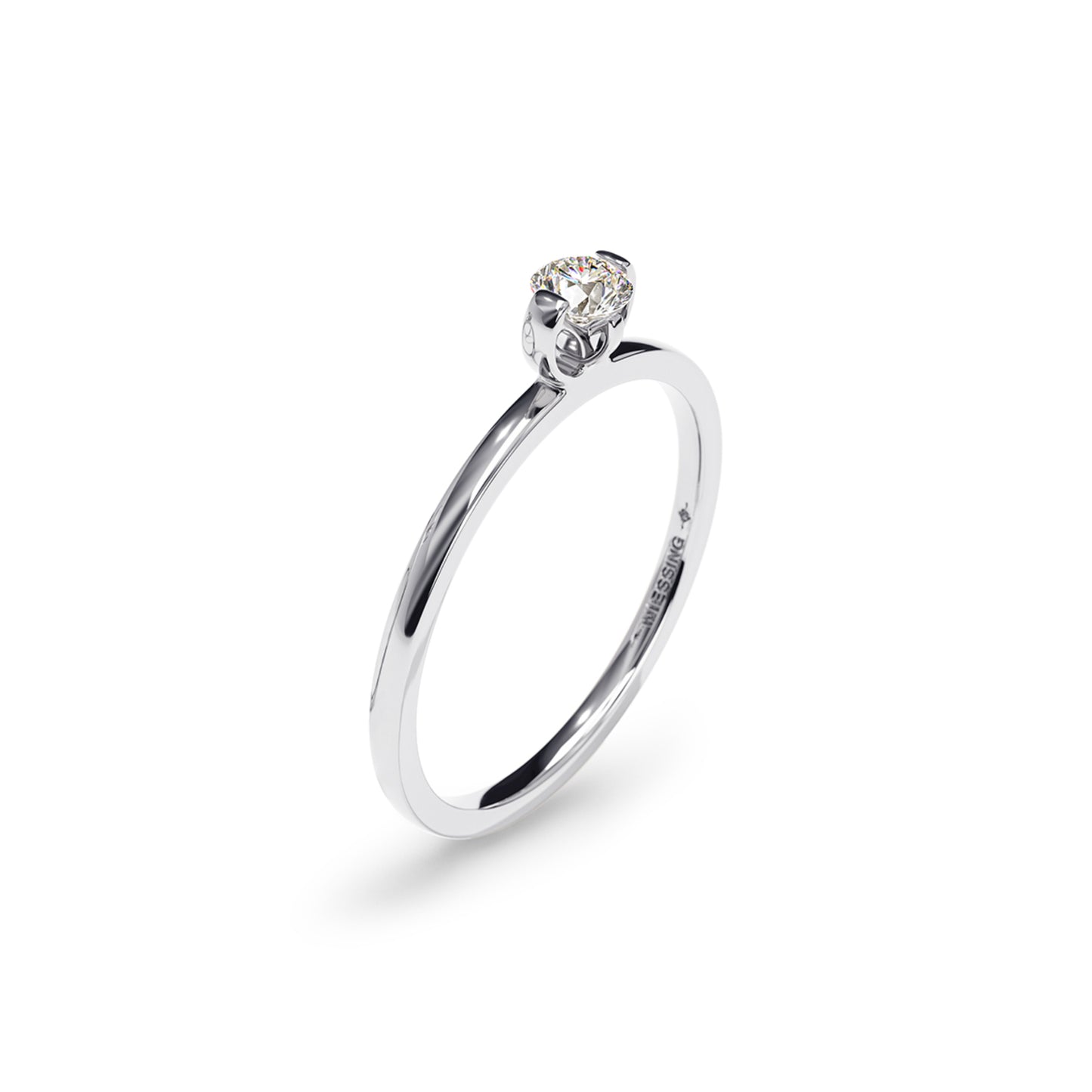 Princess C Ring, Platin • Diamant von Niessing (N381960-0.18ct-gloss-pt)
