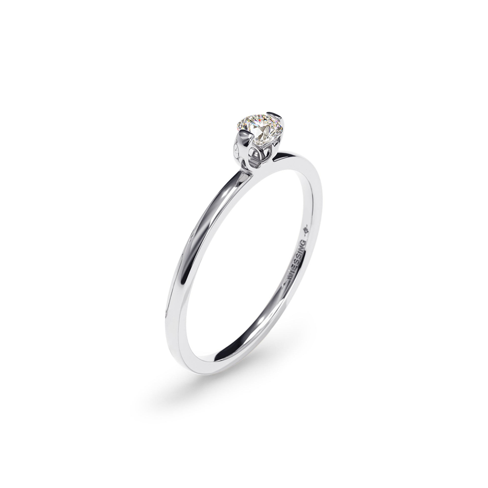 Princess C Ring, Platin • Diamant von Niessing (N381960-0.18ct-gloss-pt)
