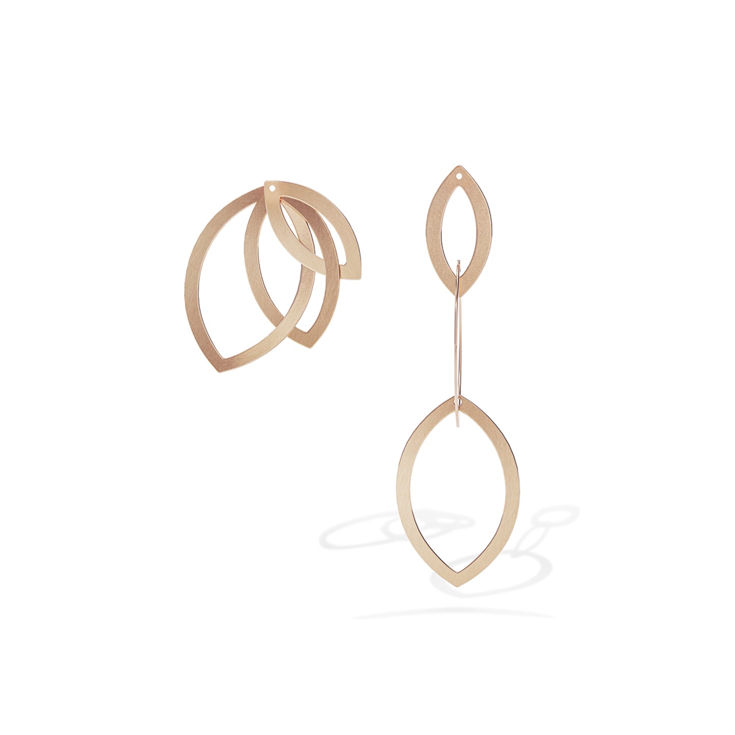 Quinta Navette Ohrhänger von Niessing (N224018-53.5mm-rw)