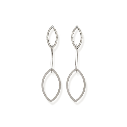 Quinta Navette Ohrhänger von Niessing (N364918-80mm-fg)