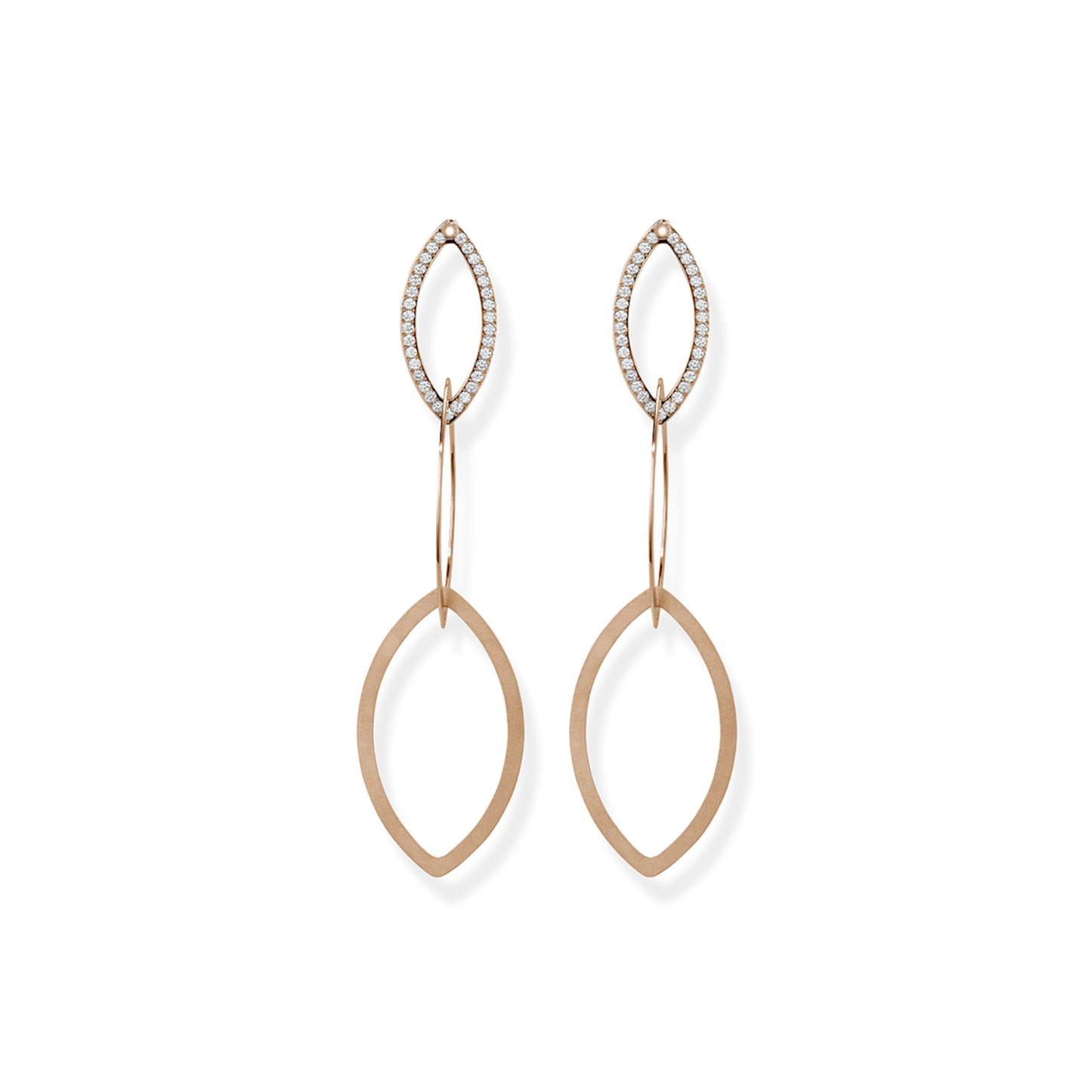 Quinta Navette Ohrhänger von Niessing (N364918-80mm-rw)