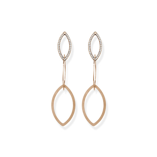 Quinta Navette Ohrhänger von Niessing (N364918-80mm-rw)