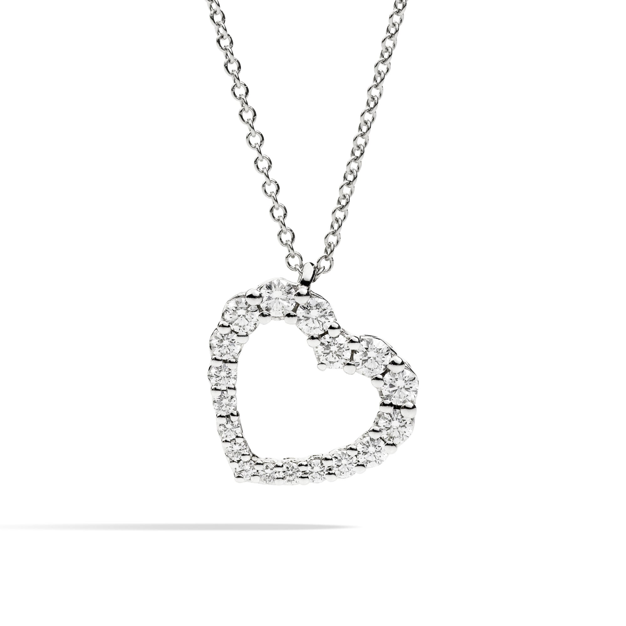 Recarlo Anniversary Anhänger mit Halskette - P01CU009/022 (022) aus Weißgold mit Diamant