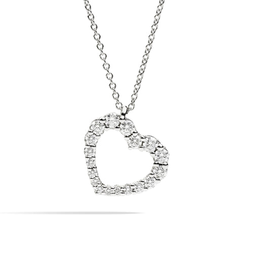 Recarlo Anniversary Anhänger mit Halskette - P01CU009/022 (022) aus Weißgold mit Diamant