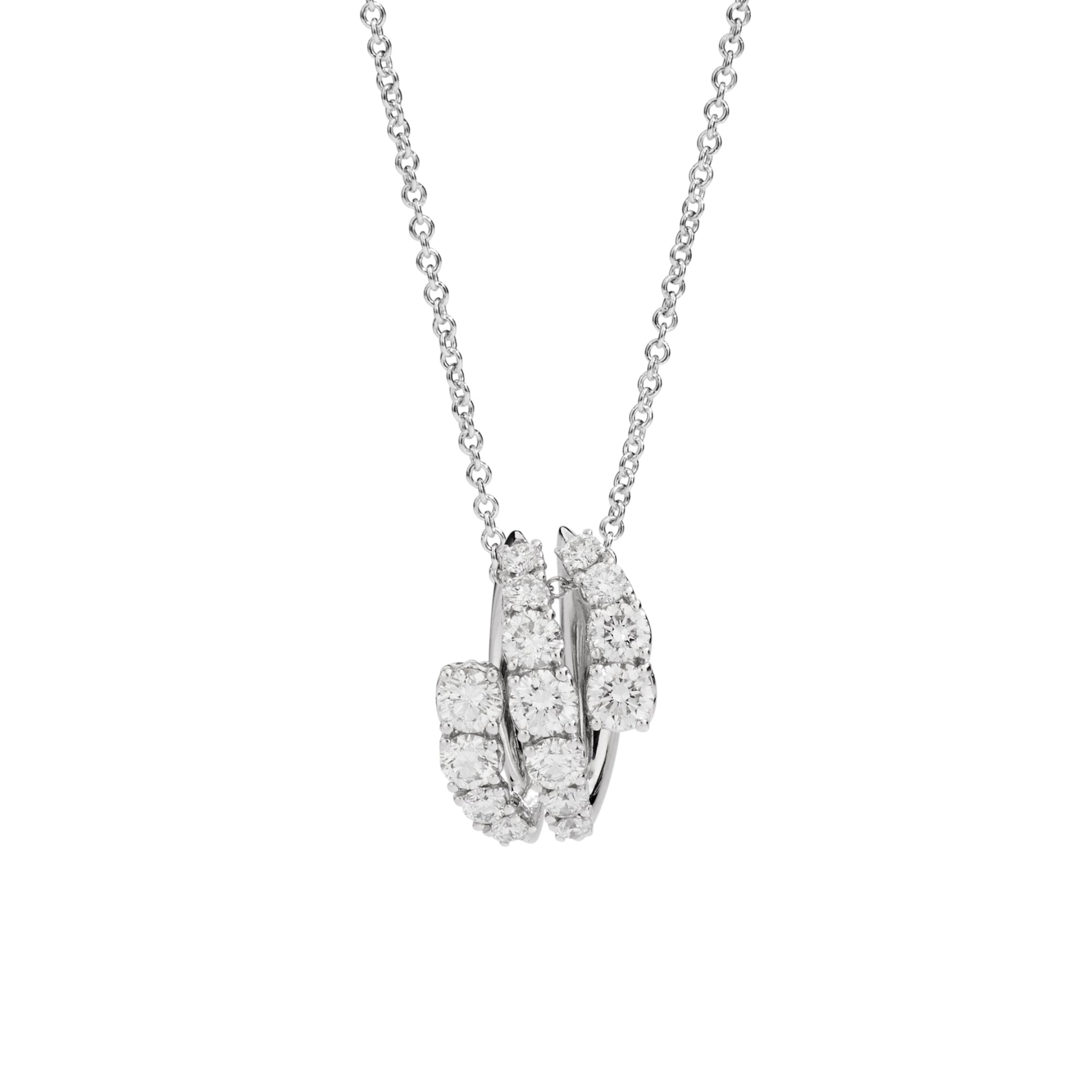 Recarlo Anniversary Anhänger mit Halskette - P01FA005/089 (089) aus Weißgold mit Diamant