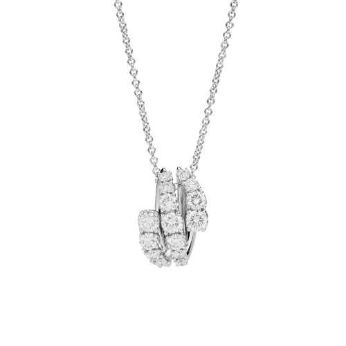 Recarlo Anniversary Anhänger mit Halskette - P01FA005/089 (089) aus Weißgold mit Diamant