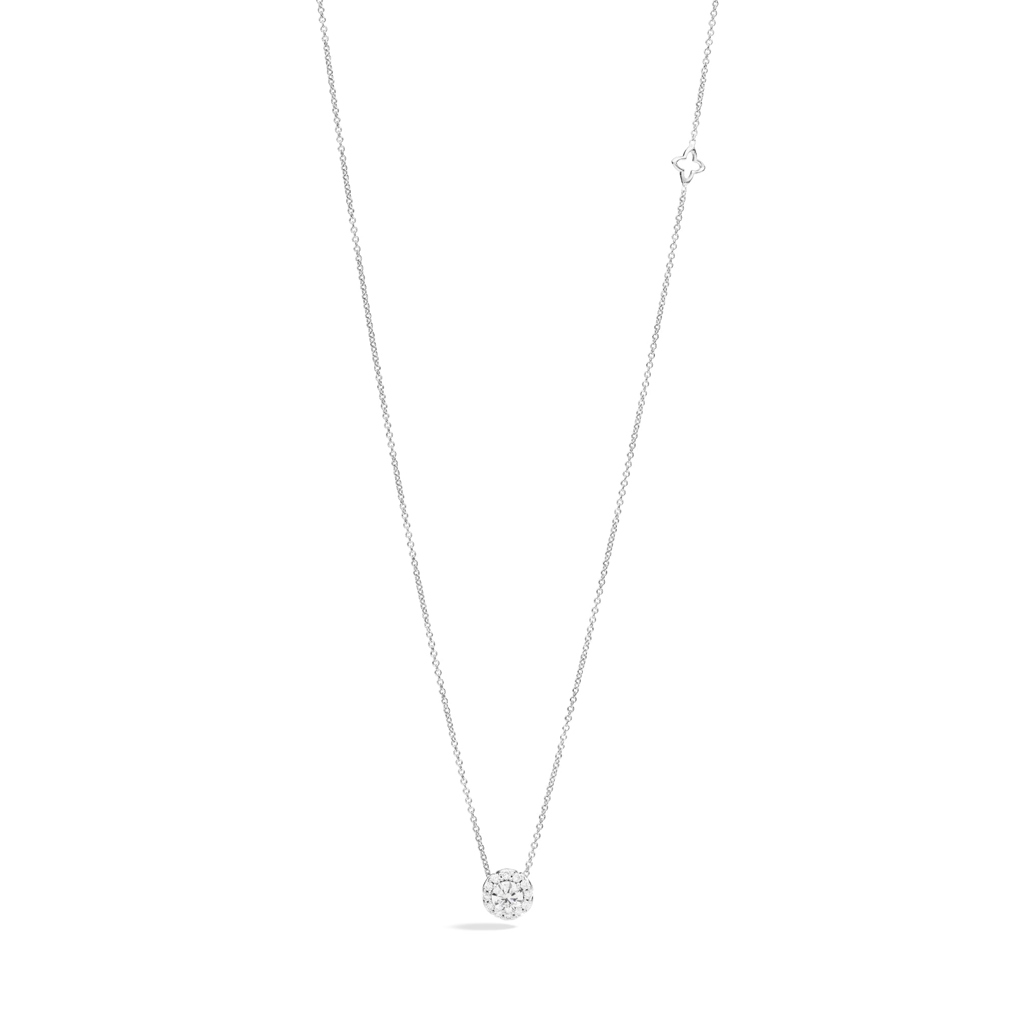 Recarlo Anniversary Anhänger mit Halskette - P01SC018/024 (024) aus Weißgold mit Diamant